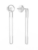 Серьги из белого золота c бриллиантами