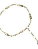 Браслет из лимонного золота c бриллиантами, лазуритом и перламутром