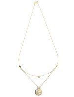 Колье из лимонного золота c бриллиантами и перламутром