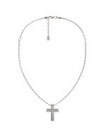 Крест из белого золота c бриллиантами