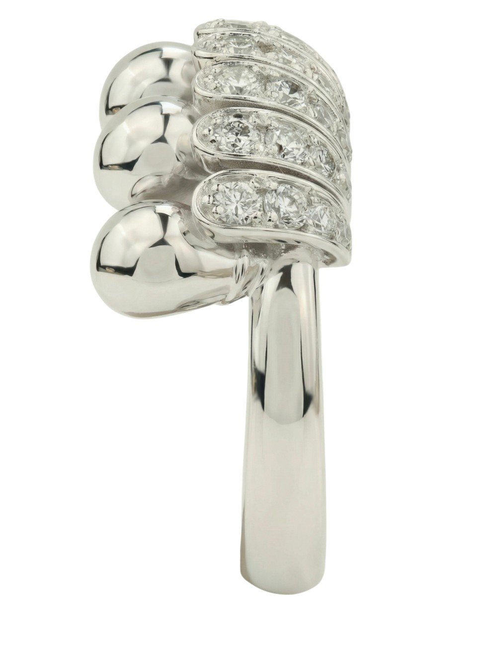 Кольцо из белого золота c бриллиантами