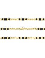 Цепь из лимонного золота c ониксом