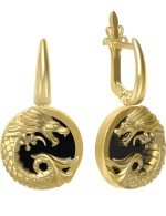 Серьги из лимонного золота 585 пробы