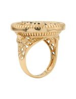 Кольцо из золота c эмалью