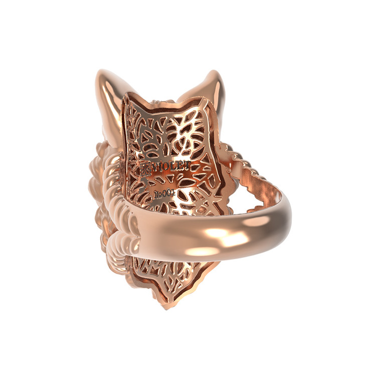 Кольцо из красного золота 585 пробы c эмалью