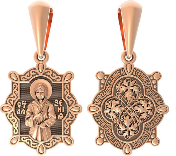 Образок из красного золота 585 пробы