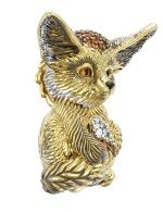 Подвеска из лимонного золота c эмалью и фианитом