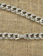 Цепь из серебра c рубином