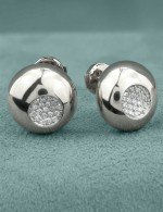 Серьги из белого золота c бриллиантами