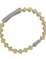 Браслет из лимонного золота c ониксом