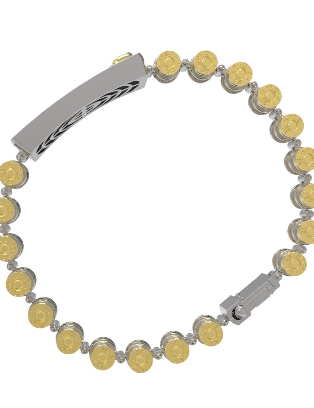 Браслет из лимонного золота c ониксом