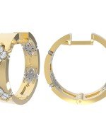 Серьги из лимонного золота c бриллиантами