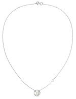 Колье из белого золота c бриллиантами и перламутром