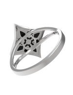 Кольцо из белого золота c ониксом