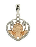 Подвеска из белого золота c бриллиантами