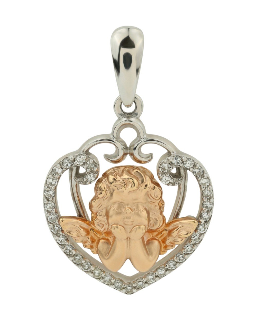 Подвеска из белого золота c бриллиантами