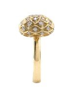 Кольцо из лимонного золота c бриллиантами