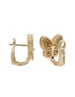 Серьги из золота c рубином