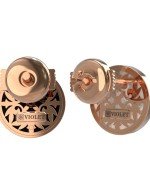 Серьги из золота c ониксом и перламутром