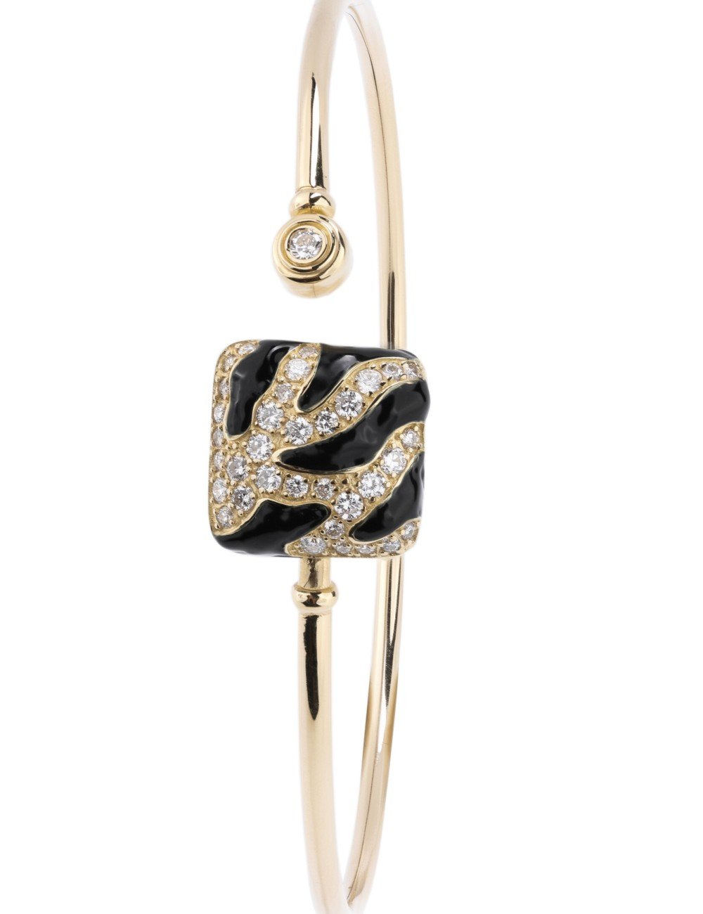 Браслет из лимонного золота c эмалью и бриллиантами