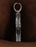 Крест из белого золота c эбеновым деревом