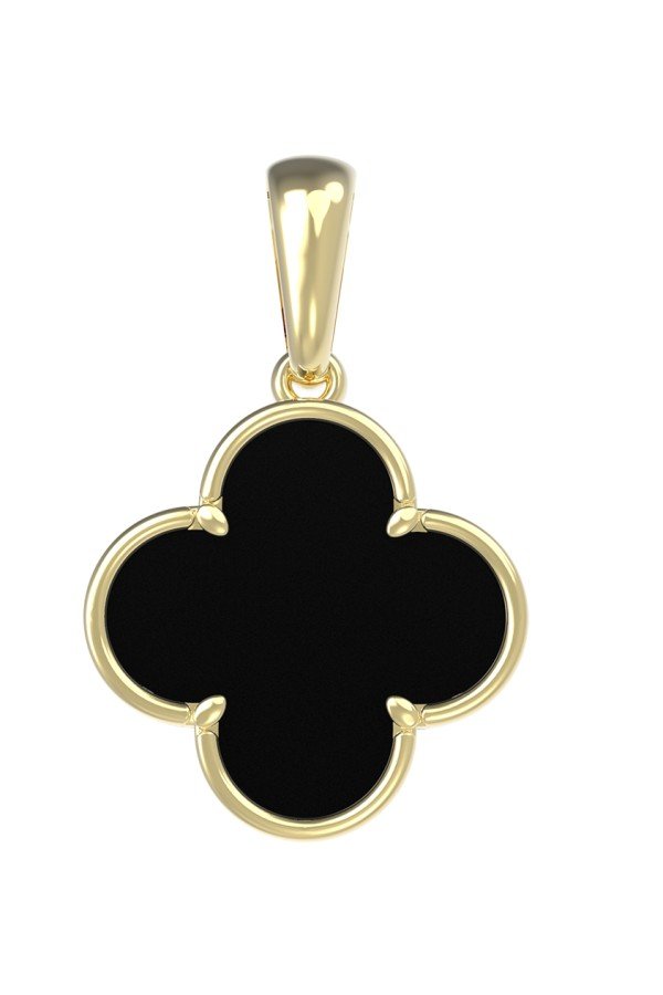 Подвеска из лимонного золота c ониксом
