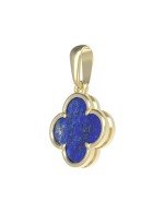 Подвеска из лимонного золота c лазуритом