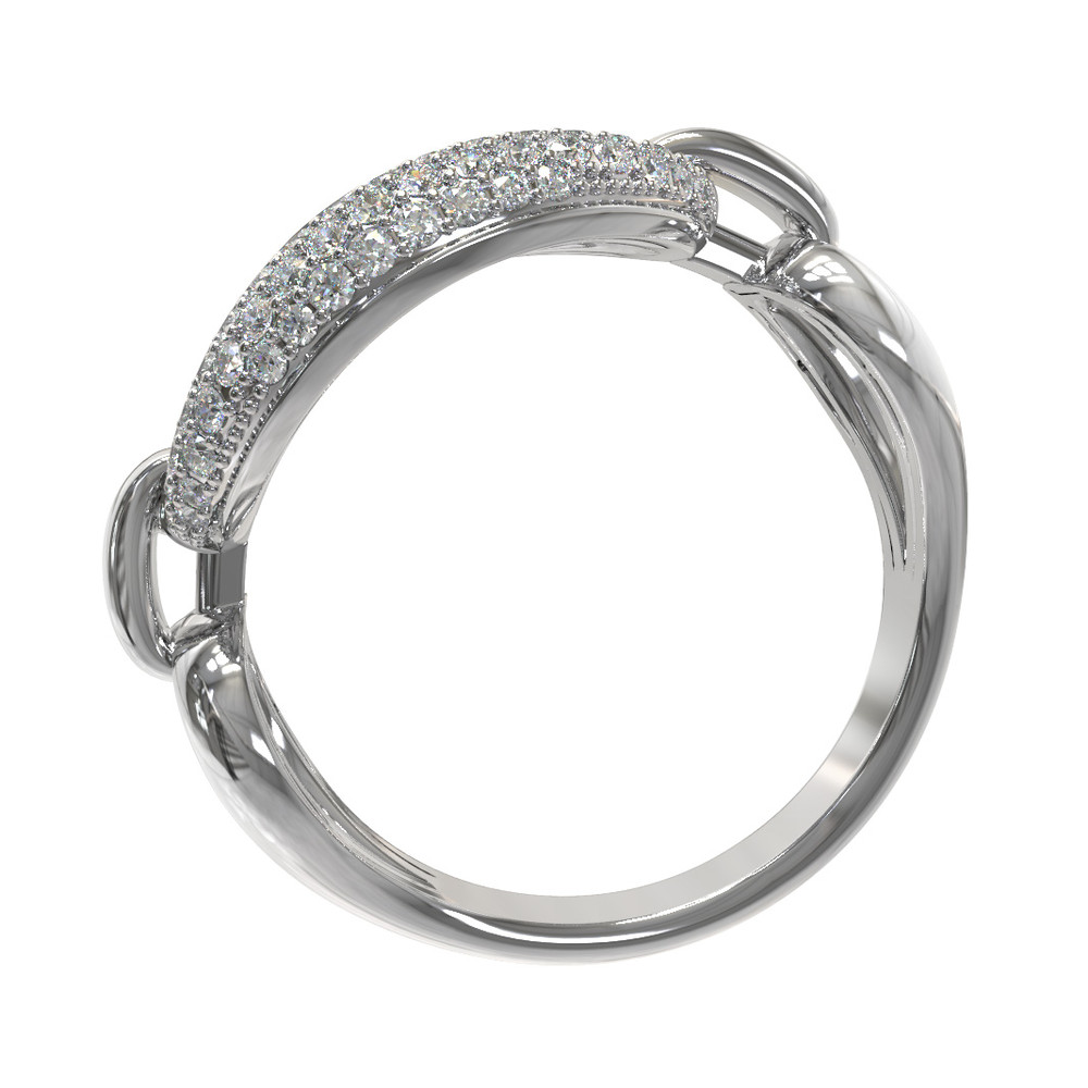 Кольцо из белого золота 585 пробы c бриллиантами