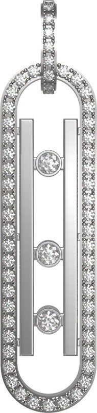 Подвеска из белого золота c бриллиантами