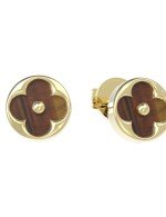 Серьги из лимонного золота c тигровым глазом