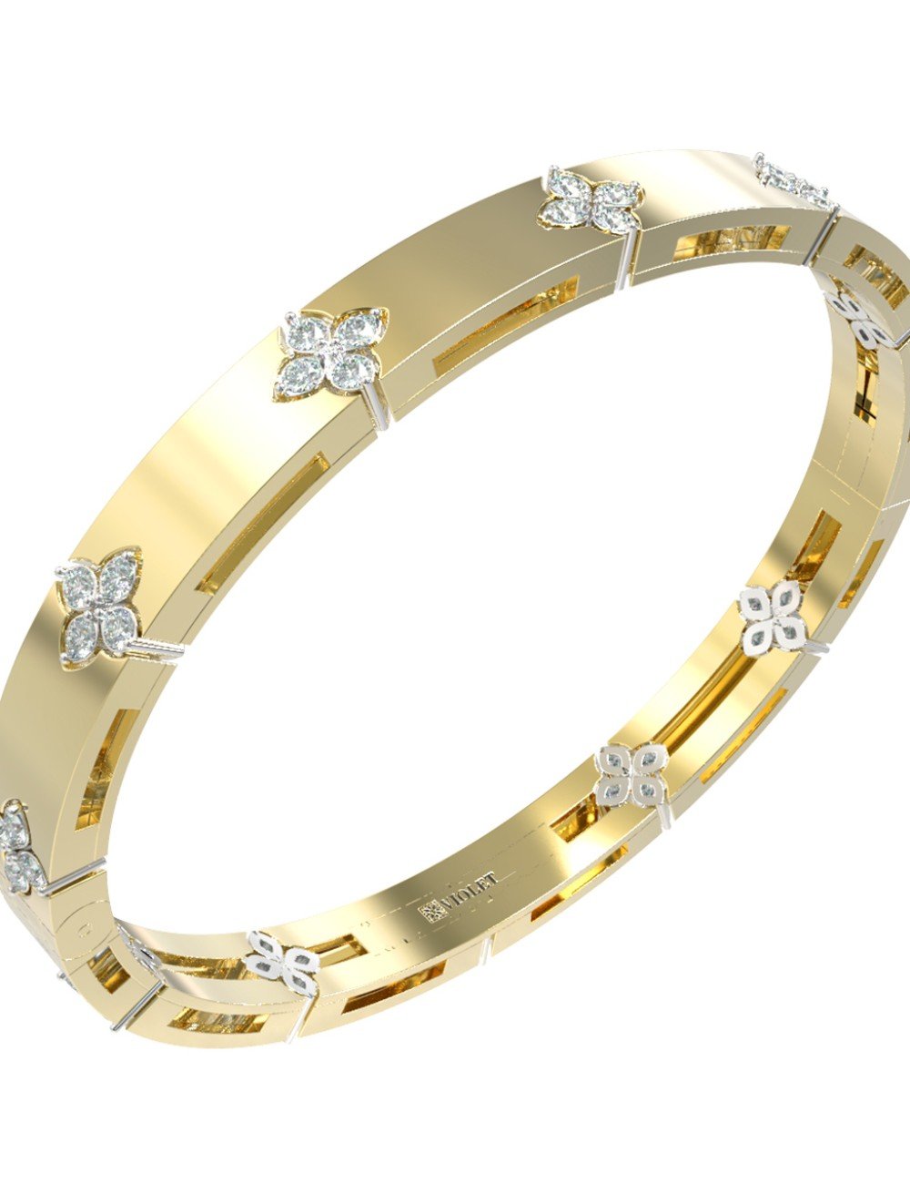 Браслет из лимонного золота c бриллиантами