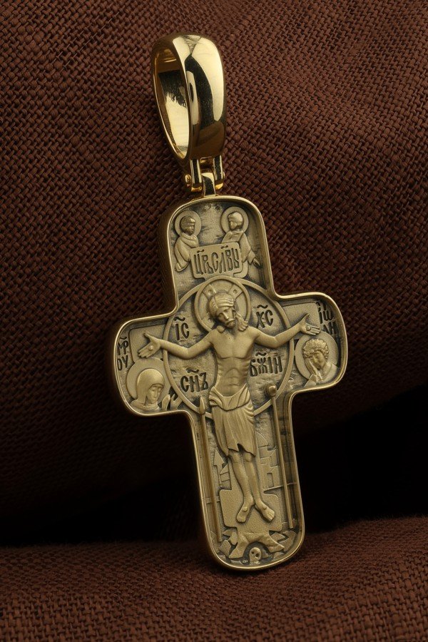 Крест из лимонного золота