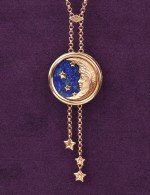 Колье из золота c бирюзой и лазуритом