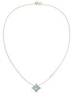 Колье из золота c бриллиантами и бирюзой