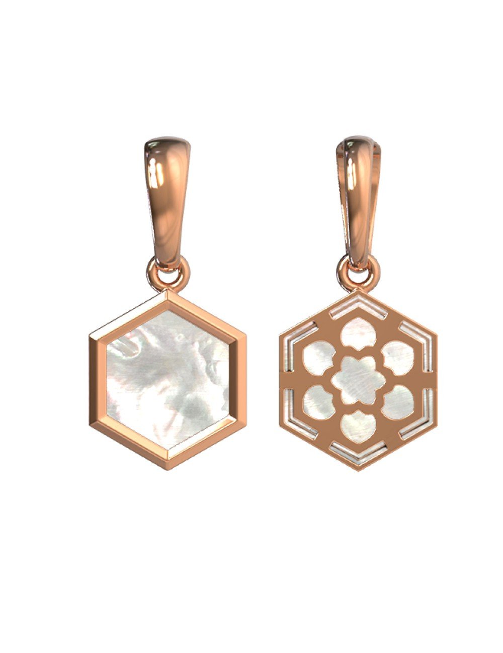 Подвеска из золота c перламутром