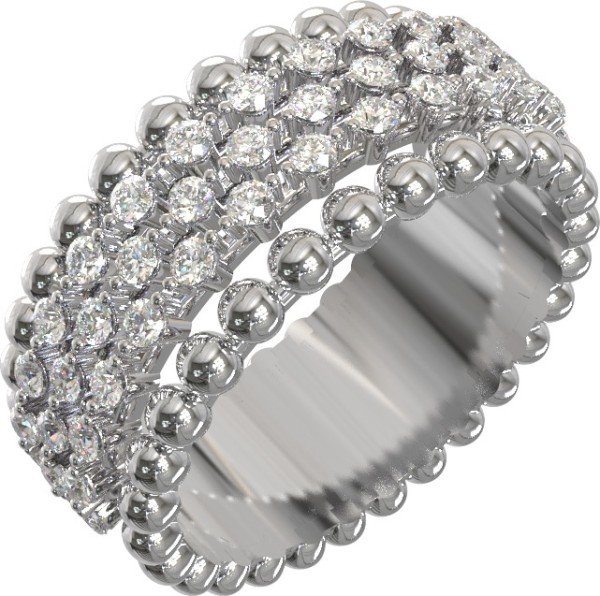 Кольцо из белого золота c бриллиантами