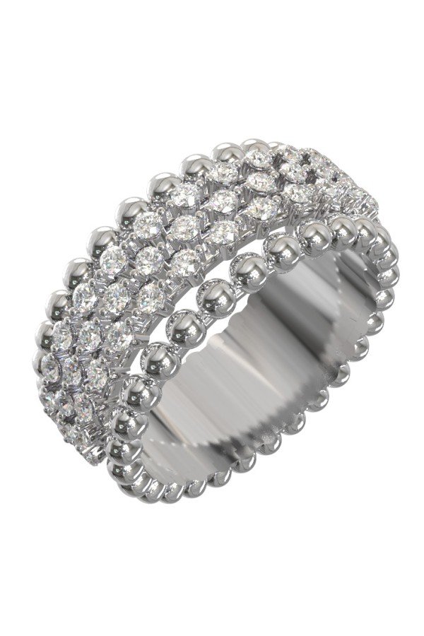 Кольцо из белого золота c бриллиантами