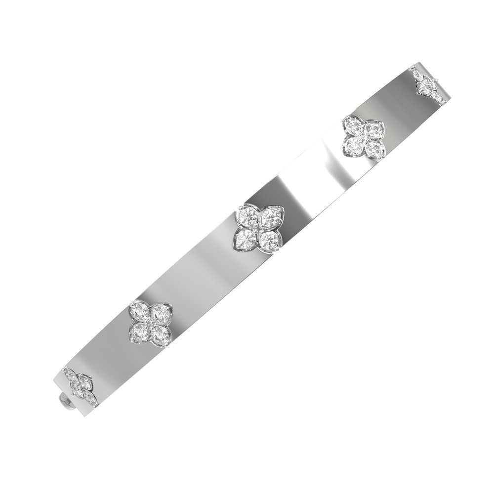 Браслет из белого золота 585 пробы c бриллиантами