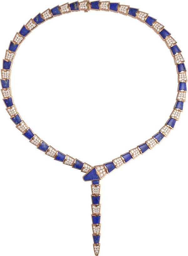 Колье из золота c бриллиантами и лазуритом