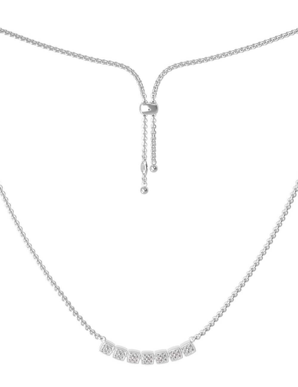 Колье из белого золота c бриллиантами