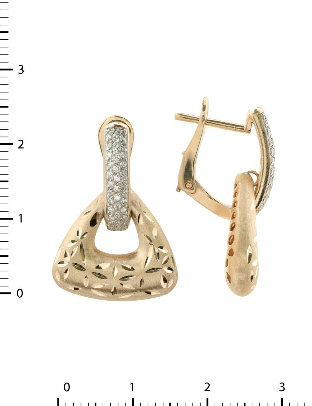 Серьги из золота c бриллиантами