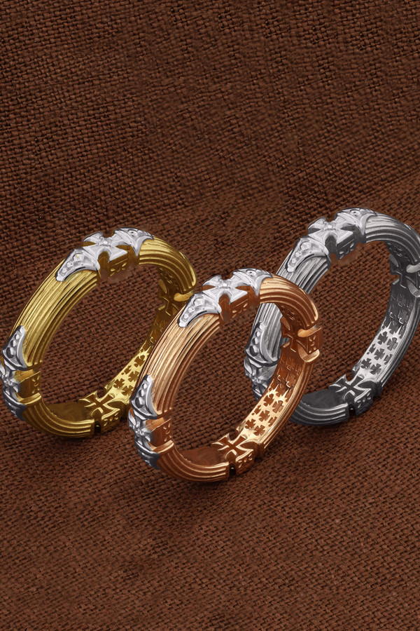 Кольцо из белого золота 585 пробы c бриллиантами