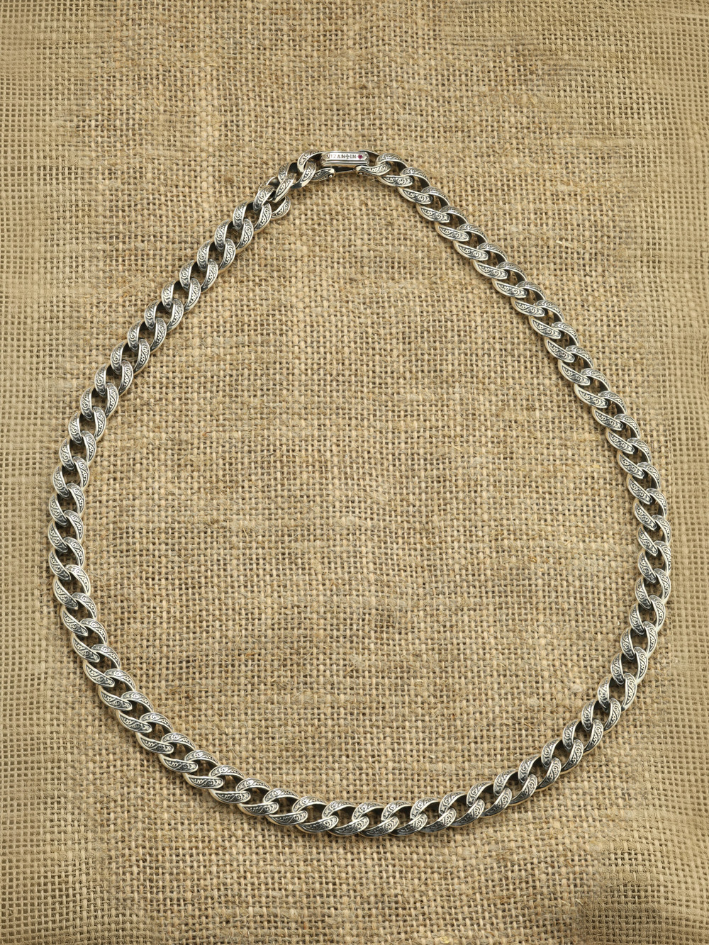 Цепь из серебра 925 пробы c рубином