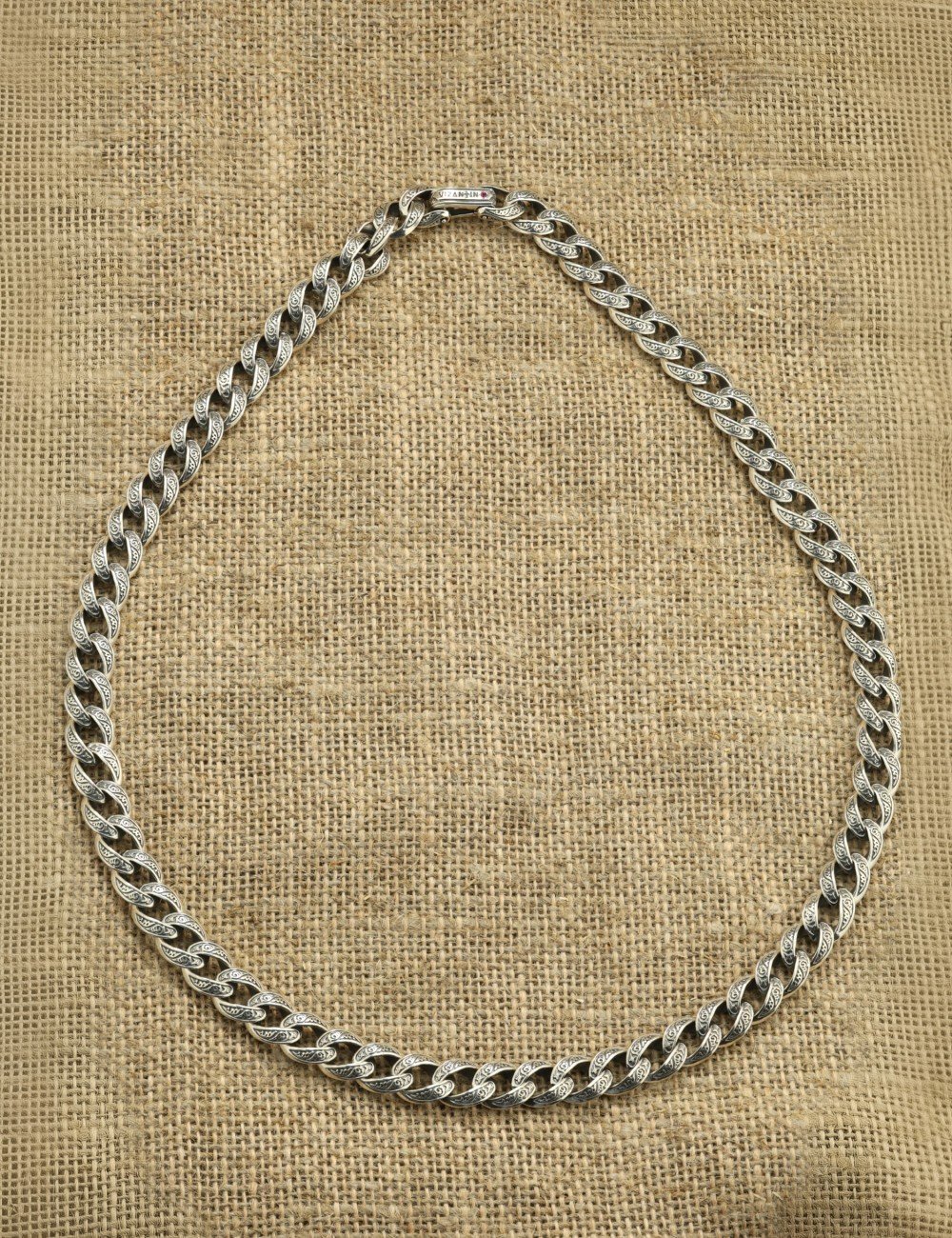 Цепь из серебра c рубином