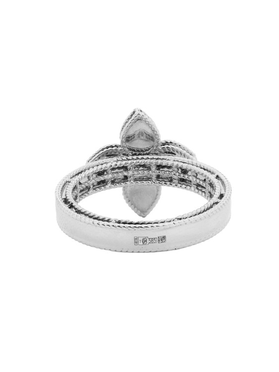 Кольцо из белого золота 585 пробы c бриллиантами