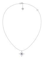 Колье из белого золота c бриллиантами и лазуритом