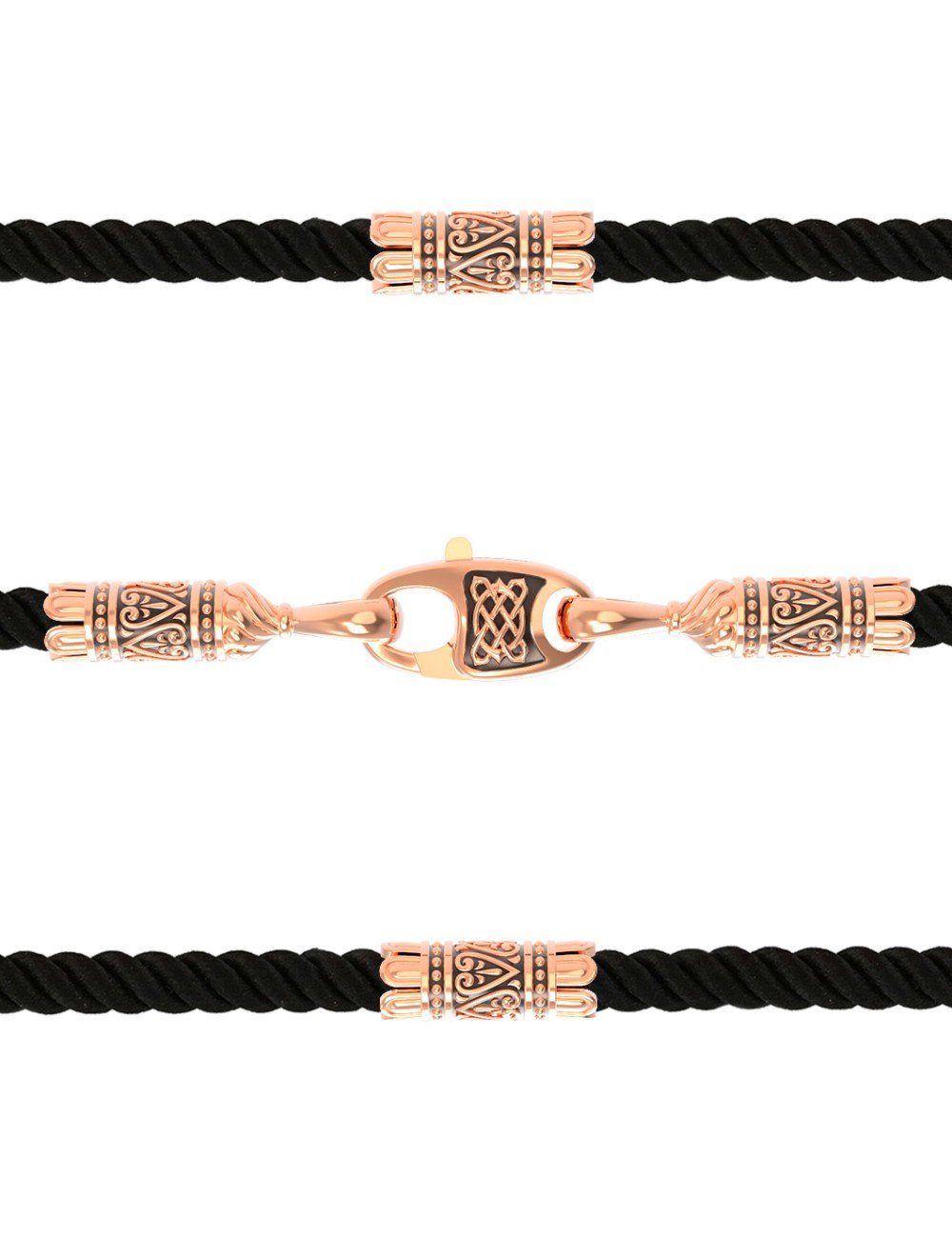 Шнурок шёлковый из золота c шёлковым шнурком