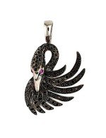 Подвеска из белого золота c фианитом