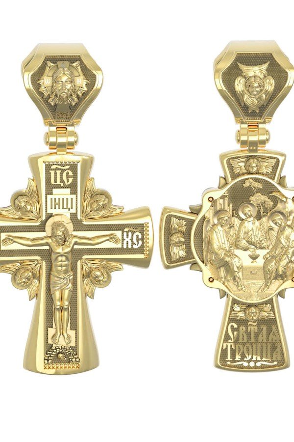 Крест из лимонного золота