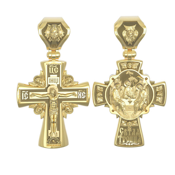 Крест из лимонного золота 585 пробы